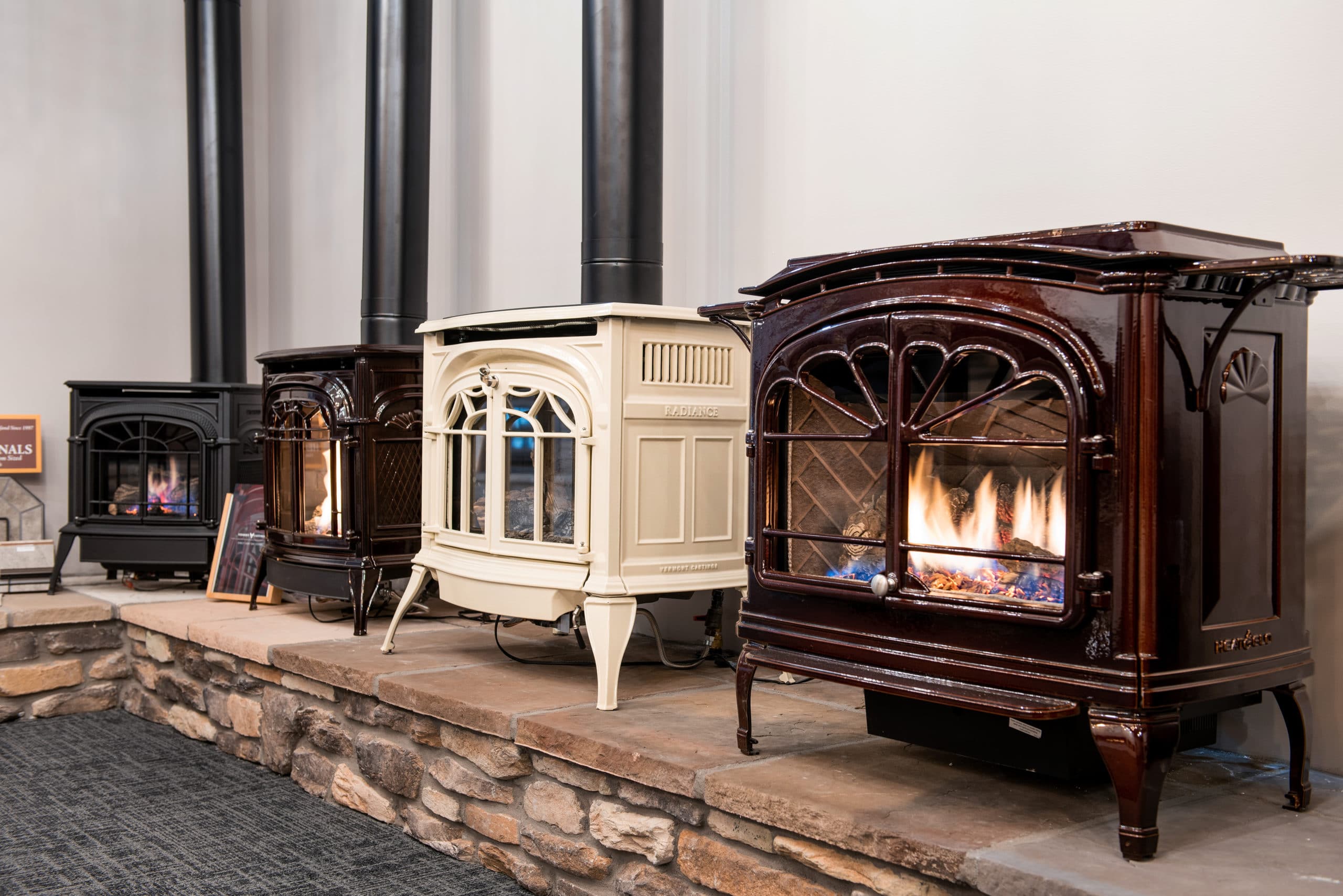 Cast iron stoves, fireplaces, and mangle in Cregneash, Isle of Man