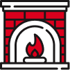Colorful fireplaces icon